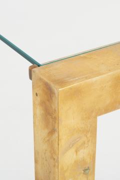 Midcentury Brass and Glass Top Console Table - 3056025