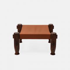 Midcentury Brazilian Stools in Pine and Saddle Leather - 4197142