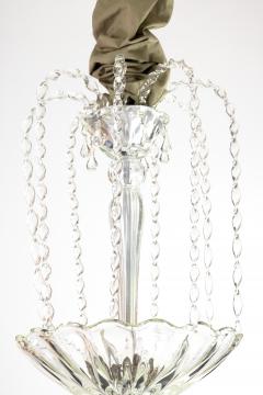 Midcentury Clear Venetian Glass Waterfall Chandelier Italian Circa 1950  - 2753555