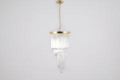 Midcentury Cut Glass Pendant Chandelier - 3088954