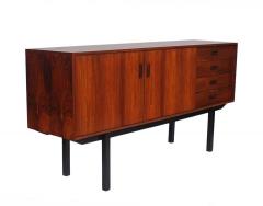Midcentury Danish Modern Credenza or Cabinet in Rosewood with Black Legs - 1761576