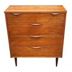 Midcentury Danish Modern Tall Chest of Drawers or Dresser in Walnut - 3126498