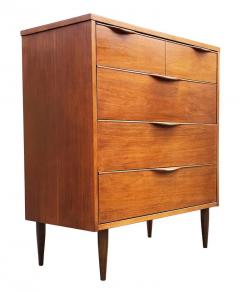 Midcentury Danish Modern Tall Chest of Drawers or Dresser in Walnut - 3126500