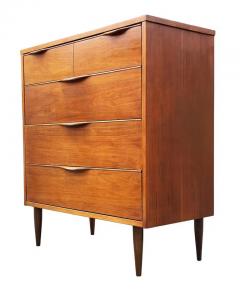 Midcentury Danish Modern Tall Chest of Drawers or Dresser in Walnut - 3126502