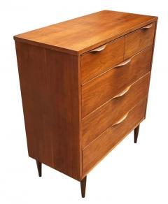Midcentury Danish Modern Tall Chest of Drawers or Dresser in Walnut - 3126509