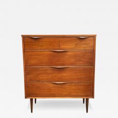 Midcentury Danish Modern Tall Chest of Drawers or Dresser in Walnut - 3130642