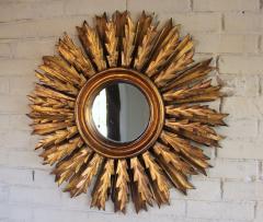 Midcentury French Double Layer Sunburst Mirror With Original Mirror Glass - 837452