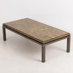 Midcentury French Maison Jansen Bronze and glomis Coffee Table - 4531461