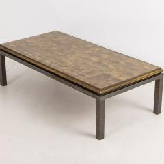 Midcentury French Maison Jansen Bronze and glomis Coffee Table - 4531462