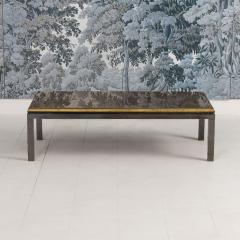 Midcentury French Maison Jansen Bronze and glomis Coffee Table - 4531470