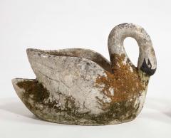 Midcentury French Pair of Concrete Swan Planters - 3535339