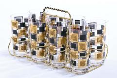 Midcentury Greek Themed 22 Karat Gold Highball Glasses - 1976784