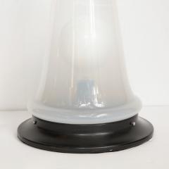 Midcentury Hand Blown Murano Translucent Ombre Glass Uplight with Enamel Base - 1733346