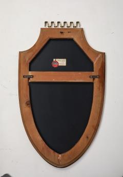 Midcentury Italian Brass Shield Shaped Mirror - 4270742