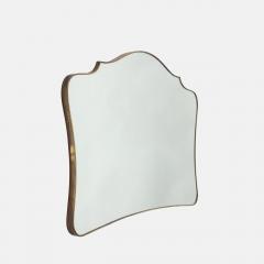 Midcentury Italian Grand Scale Horizontal Shaped Brass Overmantel Mirror  - 4270973