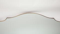 Midcentury Italian Grand Scale Horizontal Shaped Brass Overmantel Mirror  - 4270975