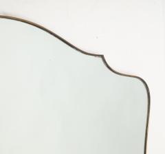 Midcentury Italian Grand Scale Horizontal Shaped Brass Overmantel Mirror  - 4270976