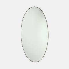 Midcentury Italian Grand Scale Oval Brass Mirror  - 4341531