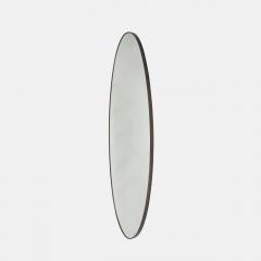 Midcentury Italian Grand Scale Oval Brass Mirror  - 4341534