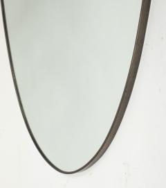 Midcentury Italian Grand Scale Oval Brass Mirror  - 4341537