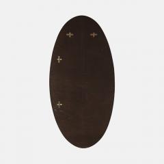 Midcentury Italian Grand Scale Oval Brass Mirror  - 4341538