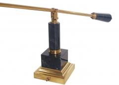 Midcentury Italian Modern Brass and Black Marble Desk or Table Lamp - 4349410