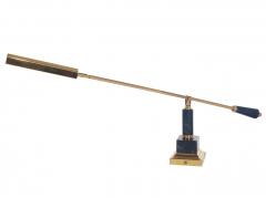Midcentury Italian Modern Brass and Black Marble Desk or Table Lamp - 4349413