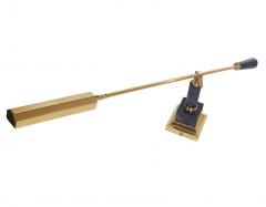 Midcentury Italian Modern Brass and Black Marble Desk or Table Lamp - 4349414