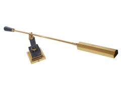 Midcentury Italian Modern Brass and Black Marble Desk or Table Lamp - 4349420