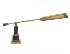 Midcentury Italian Modern Brass and Black Marble Desk or Table Lamp - 4349421