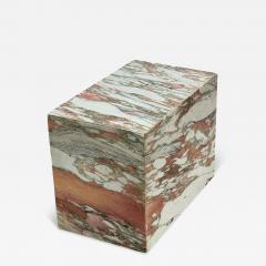 Midcentury Italian Modern Pjnk Gray Marble Cube Cocktail Table or Side Table - 3536470