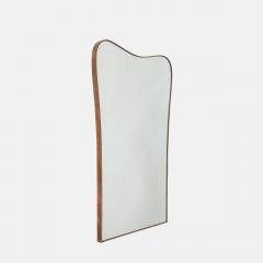 Midcentury Italian Modernist Large Shaped Brass Mirror - 4270780