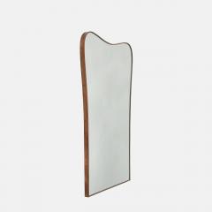 Midcentury Italian Modernist Large Shaped Brass Mirror - 4270781
