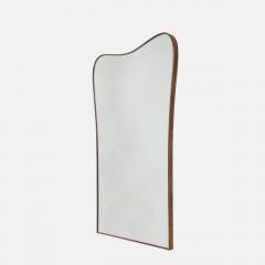 Midcentury Italian Modernist Large Shaped Brass Mirror - 4270790