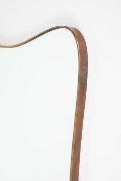 Midcentury Italian Modernist Large Shaped Brass Mirror - 4270807