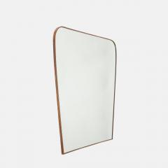 Midcentury Italian Modernist Large Shaped Brass Mirror  - 4270814