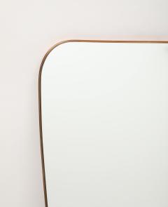 Midcentury Italian Modernist Large Shaped Brass Mirror  - 4270816
