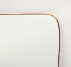 Midcentury Italian Modernist Large Shaped Brass Mirror  - 4270818