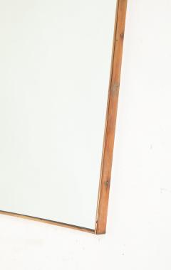 Midcentury Italian Modernist Large Shaped Brass Mirror  - 4270821