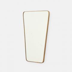Midcentury Italian Modernist Shaped Brass Wall Mirror - 4484070