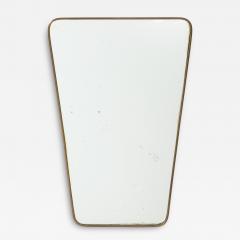 Midcentury Italian Modernist Shaped Brass Wall Mirror - 4484093