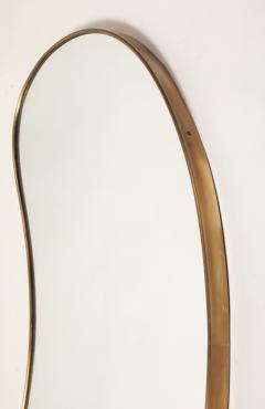 Midcentury Italian Pair of Kidney Shaped Brass Mirrors - 4281392