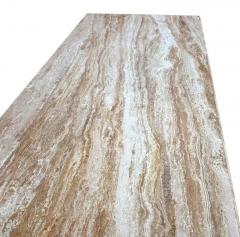 Midcentury Italian Post Modern Travertine Marble Rectangular Dining Table - 3651109