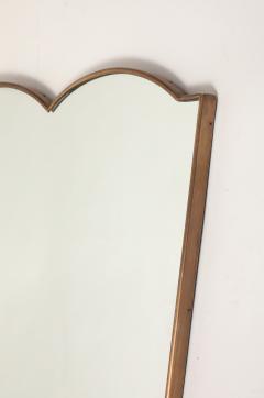 Midcentury Italian Shaped Brass Mirror - 4220193