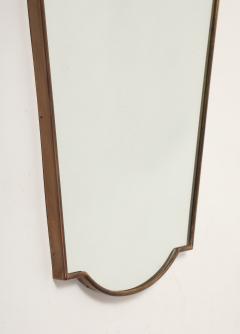 Midcentury Italian Shaped Brass Mirror - 4220196