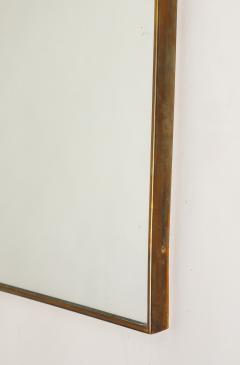 Midcentury Italian Shaped Brass Mirror with Scroll Decoration - 4298590