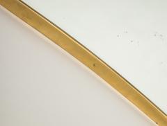 Midcentury Italian Shaped Brass Wall Mirror in Style of Gio Ponti - 4754714