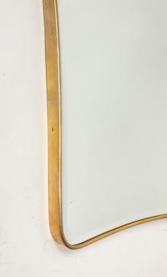 Midcentury Italian Shaped Brass Wall Mirror in Style of Gio Ponti - 4754715