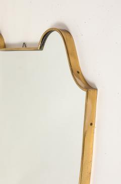 Midcentury Italian Shield Shaped Brass Mirror - 4279573