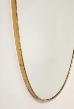 Midcentury Italian Shield Shaped Brass Mirror - 4279575